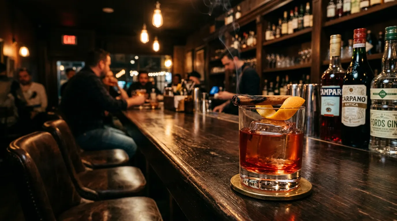 Eksplorasi Cita Rasa Infusi Rempah Lokal dalam Racikan Koktail Negroni Kayu Manis