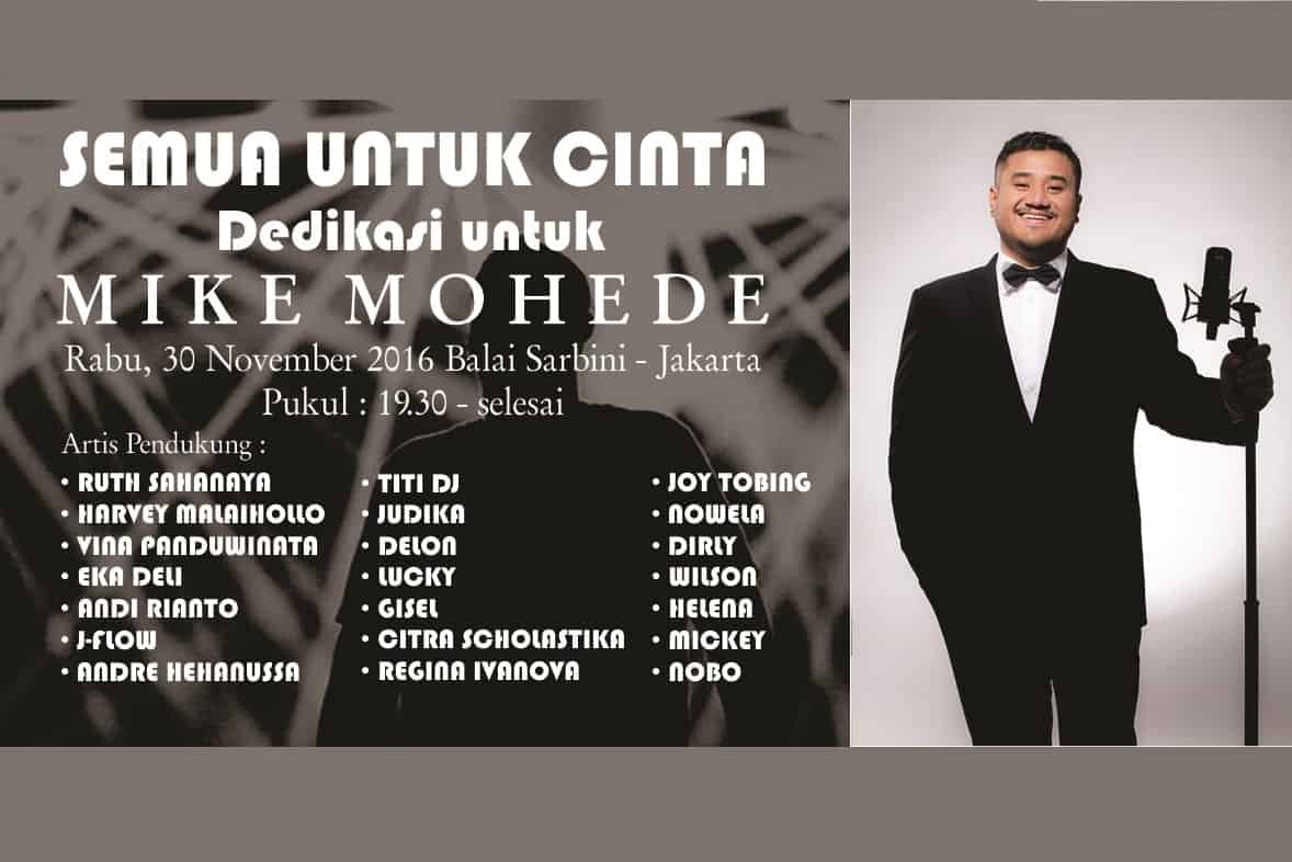 Rabu Mendatang! Konser Dedikasi untuk Mike Mohede