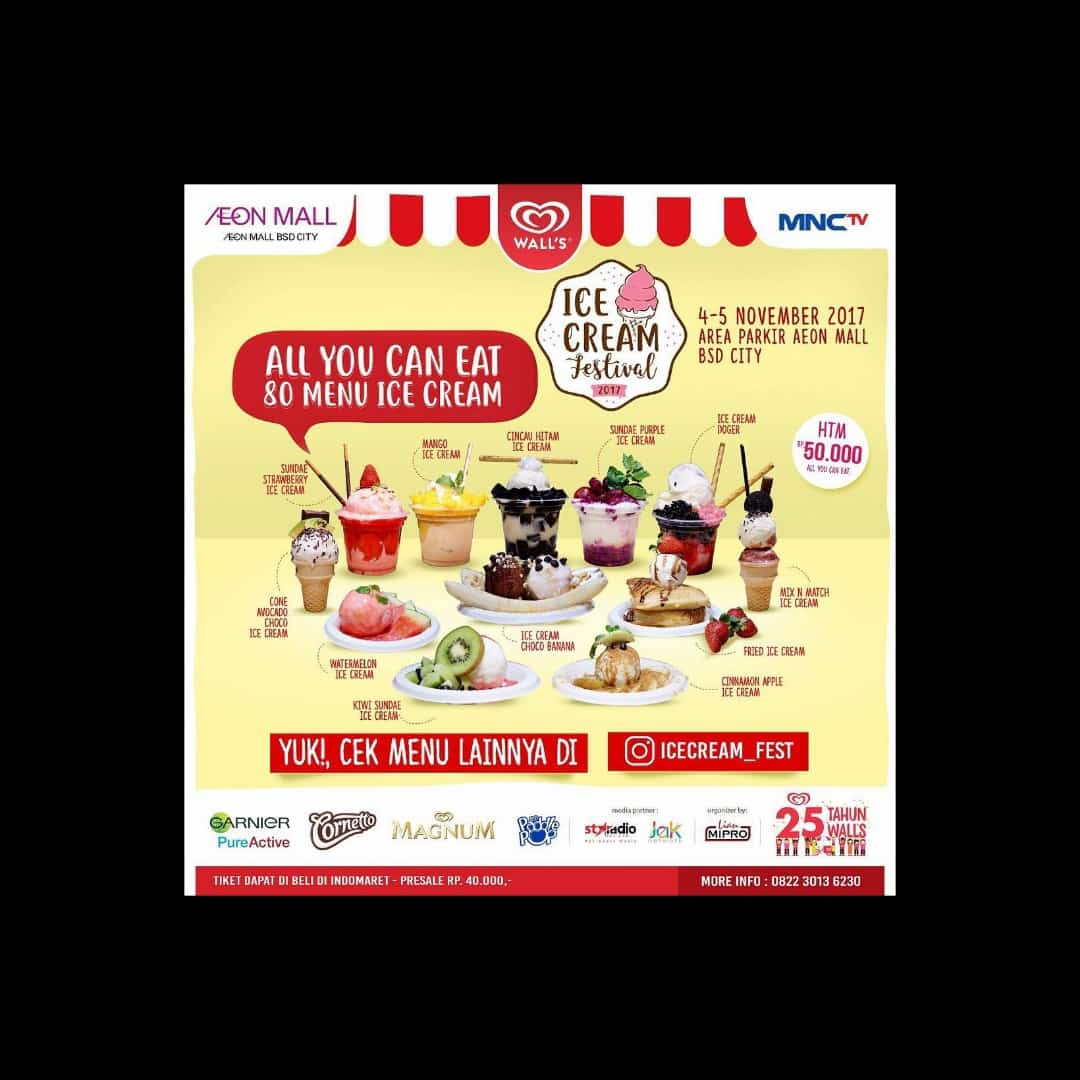 Makan Es Krim Sepuasnya di Ice Cream Festival 2017