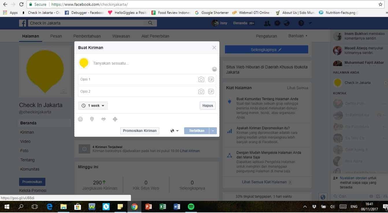 Status Facebook Lebih Menarik dengan Facebook Polls