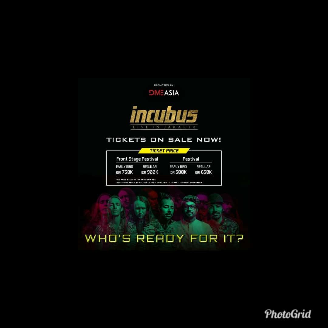 Incubus to Rock Jakarta This February