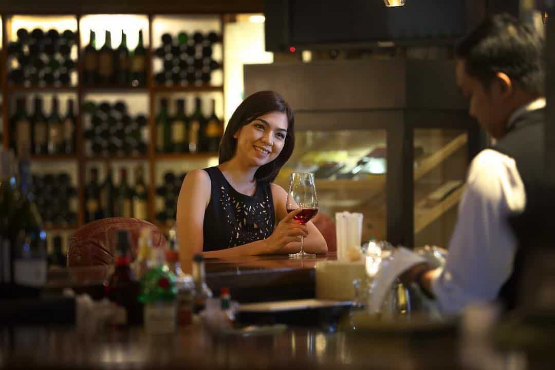 Amazed by Impressing Wine-cellar at Bacchus Bar