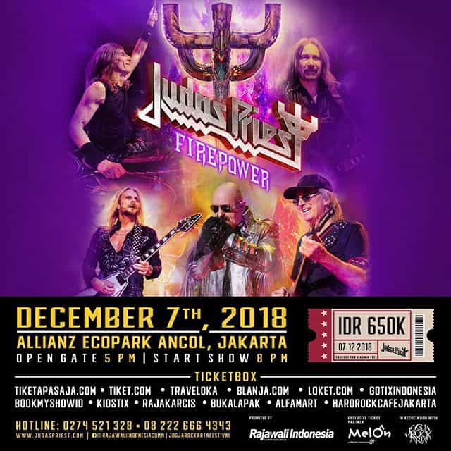 Judas Priest to Rock Jakarta This December