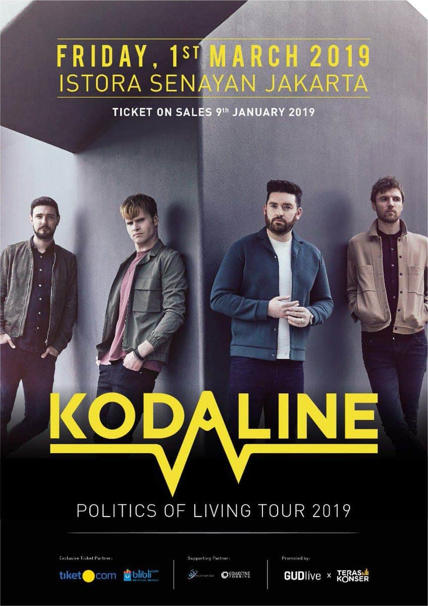 Kodeline Gelar Konser di Jakarta Maret Ini