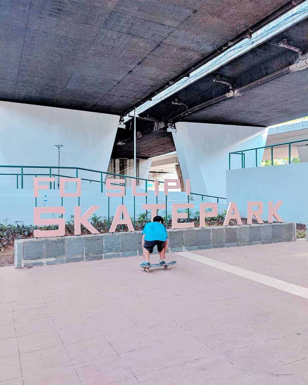 There is a Skatepark Under Slipi Flyover