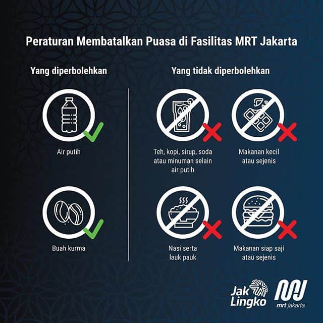 Boleh Buka Puasa di MRT Jakarta, Asal…