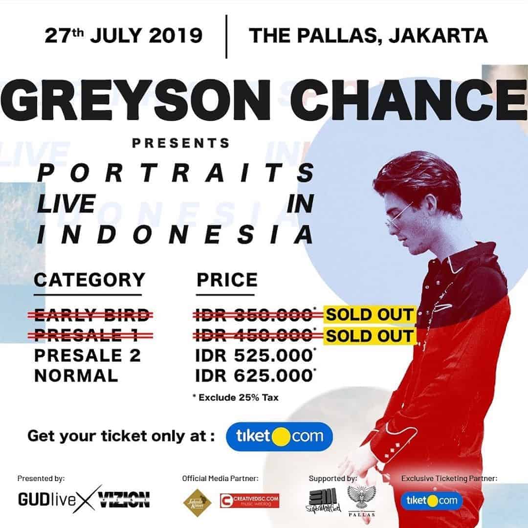 Greyson Chance Kembali Gelar Konser di Jakarta