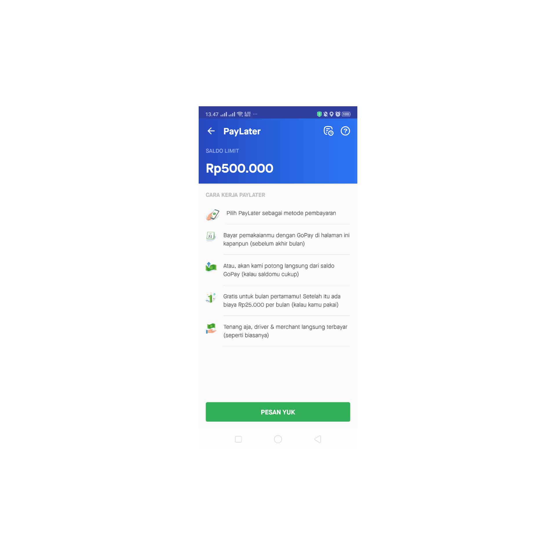 Tertarik Gunakan GO-JEK PayLater? Begini Caranya!