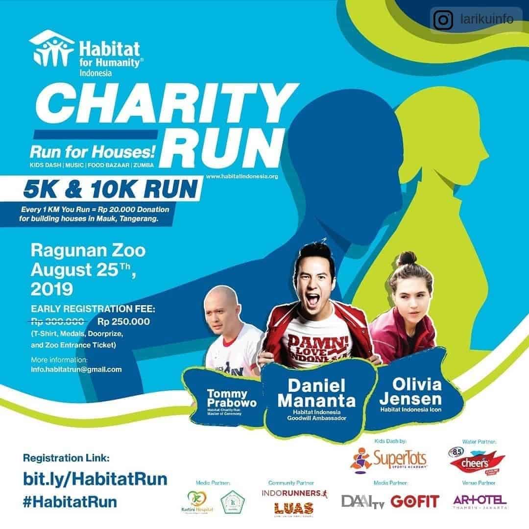 Lari Bersama Keluarga Sambil Donasi di Habitat Charity Run 2019