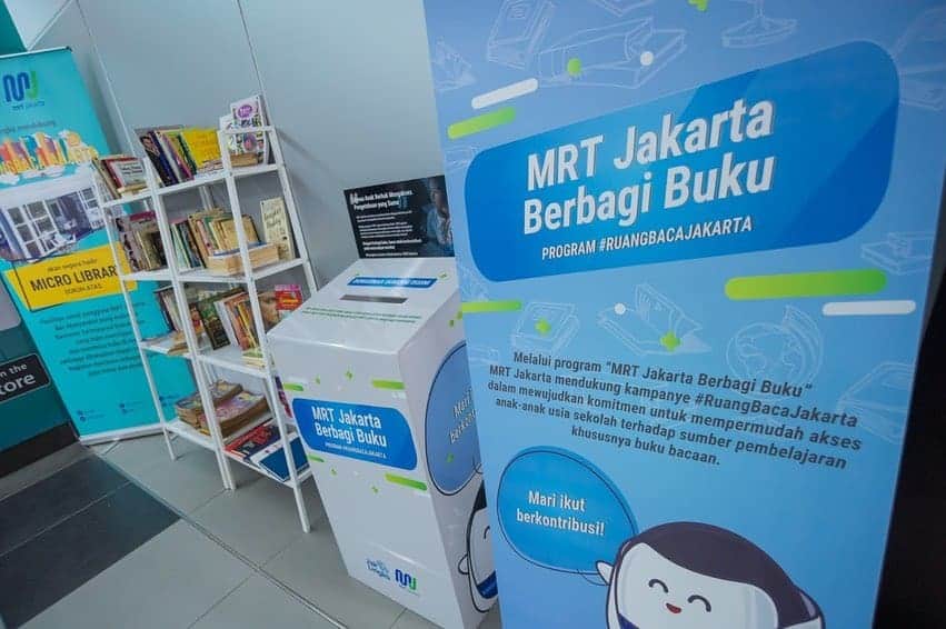 Keren! Ada Ruang Baca di Stasiun MRT Jakarta