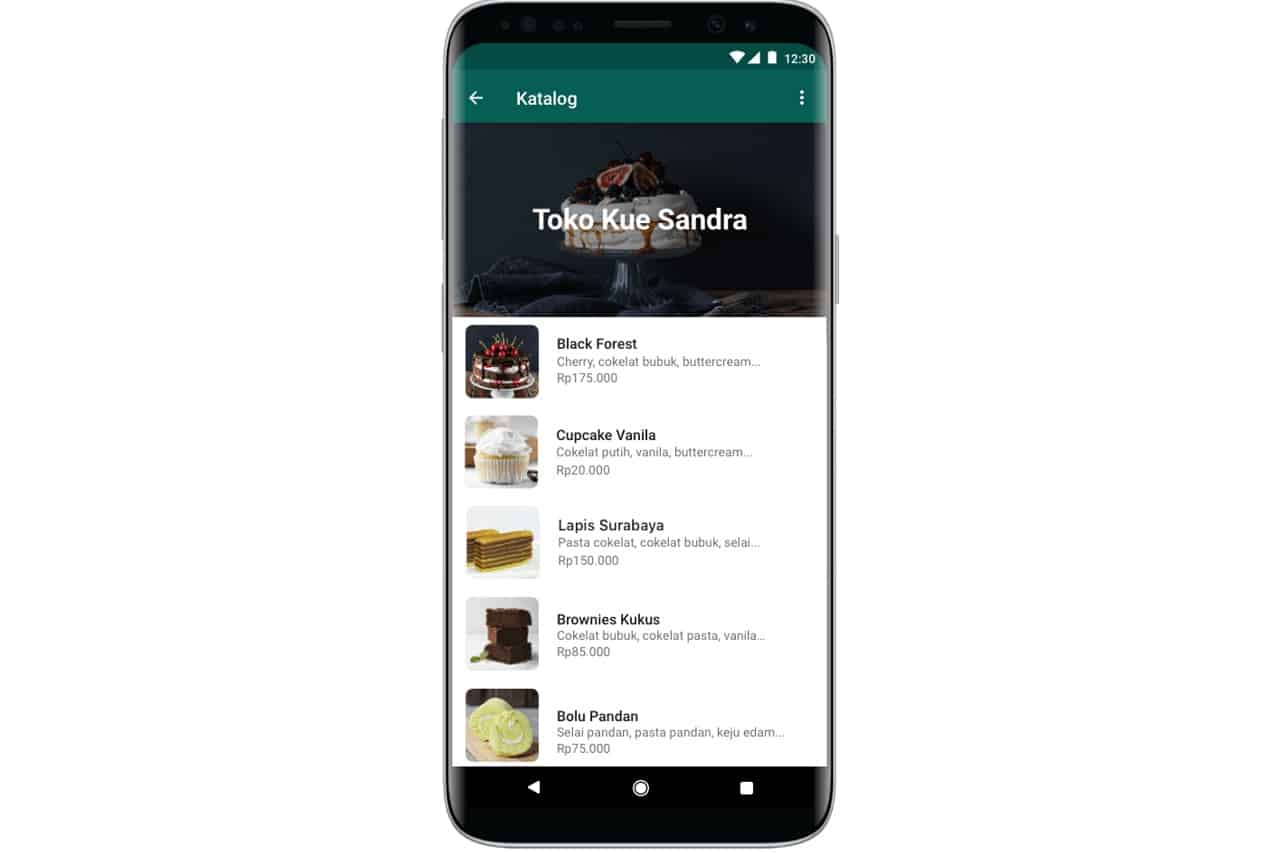 Catalogs in the WhatsApp Business App