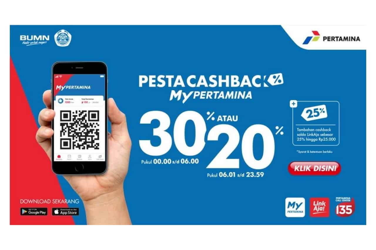 Beli BBM Pakai MyPertamina Dapat Cashback Link Aja!