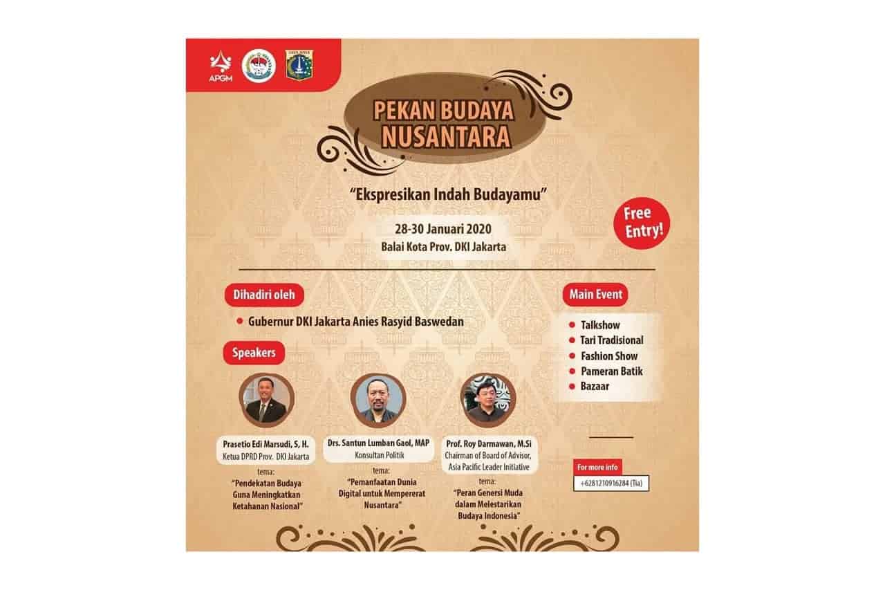 Fashion Show to Bazaar Will Enliven Pekan Budaya Nusantara