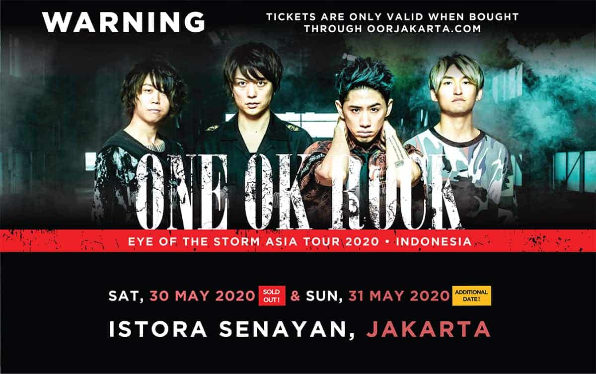 Jadwal Konser ONE OK ROCK di Jakarta Mei Mendatang