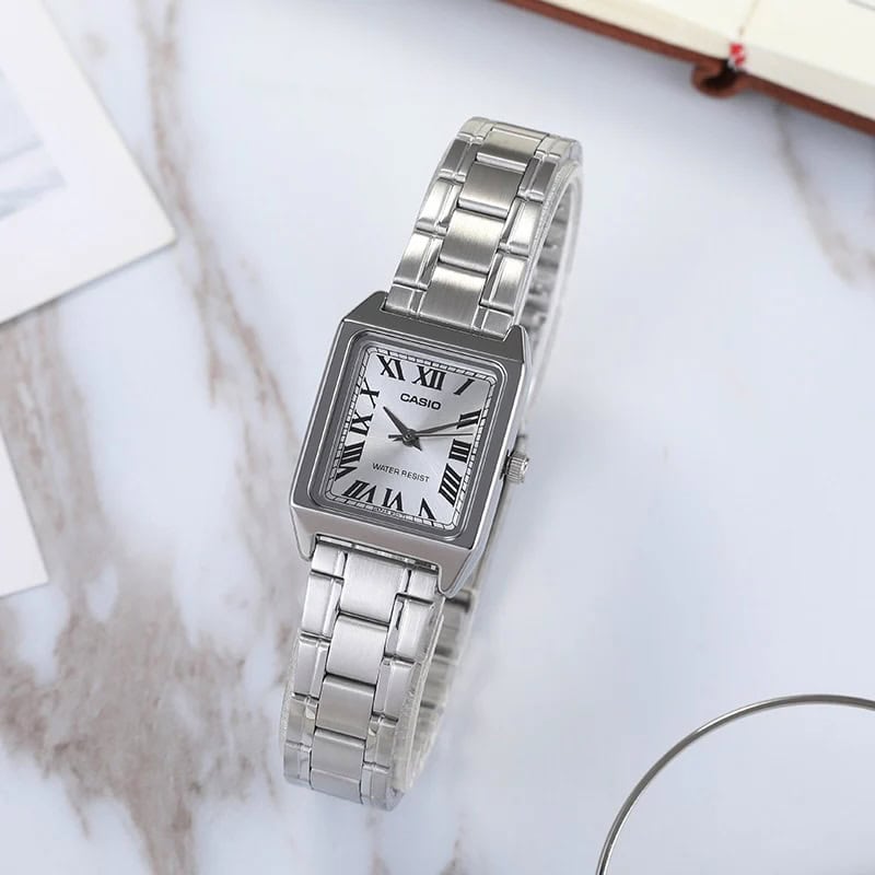 Casio Original LTP-V007D-7BUDF - Jam Tangan Wanita Analog Silver 22mm Garansi Resmi at 